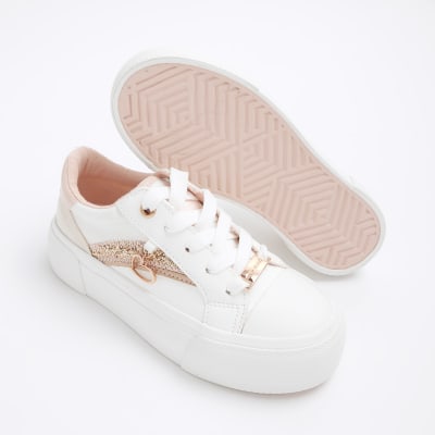 River island clearance rose gold trainers