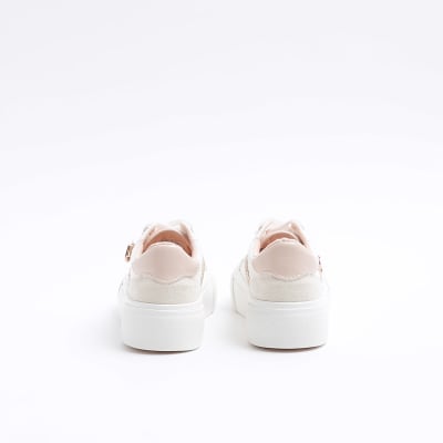 River island rose gold hot sale trainers