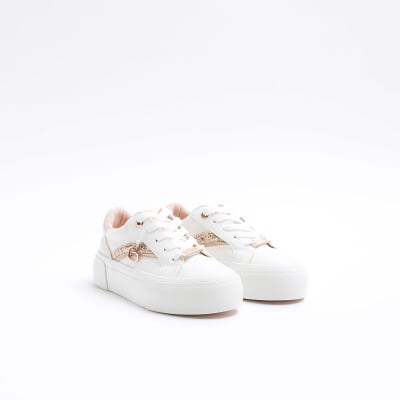 Rose on sale embroidered trainers