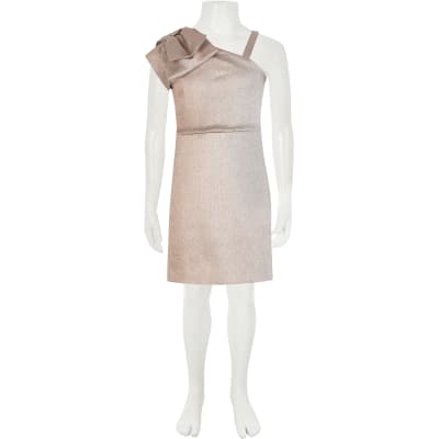 river island rose gold dress