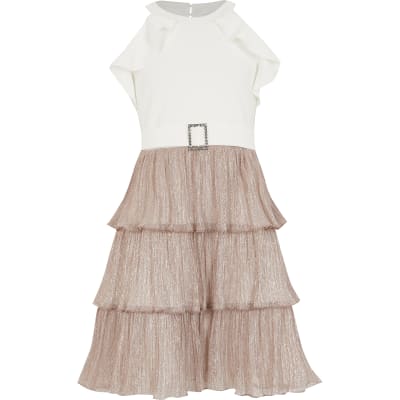 plisse dress river island