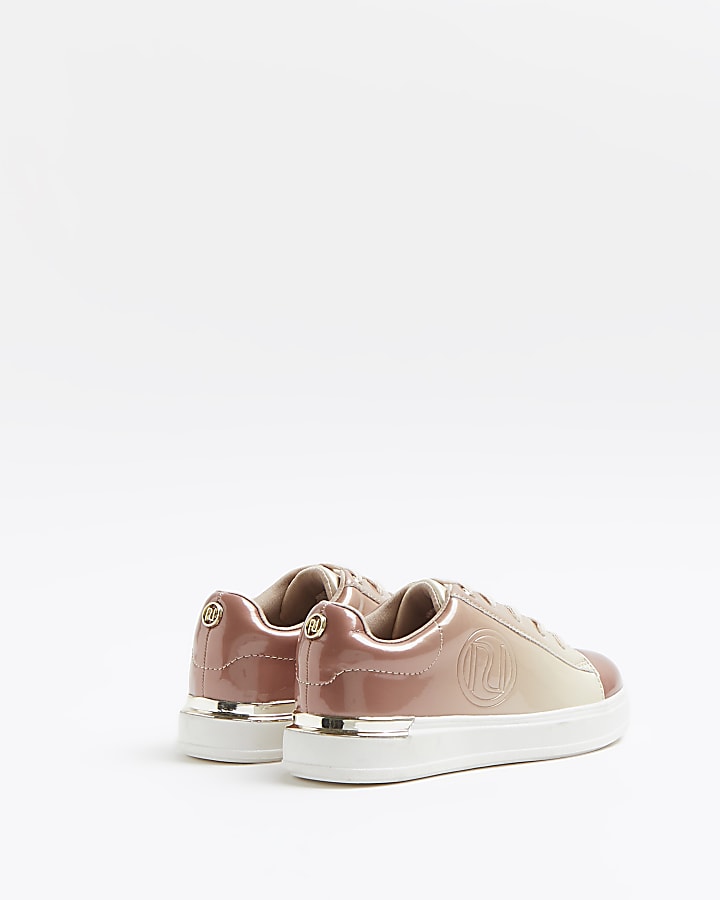 Girls rose gold RI ombre trainers