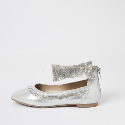 silver ballerina shoes