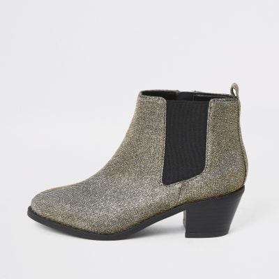 river island silver boots