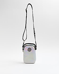 Girls Silver Holographic Cross body Bag