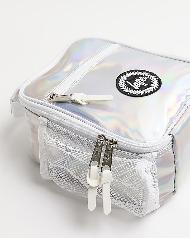Girls silver hype holographic lunchbox