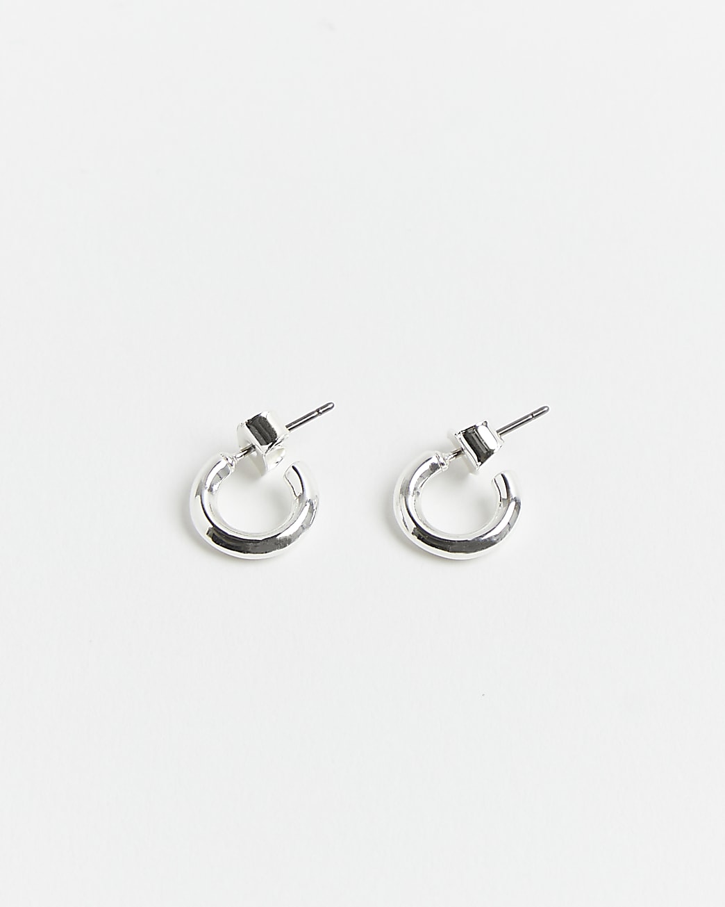 Girls silver plated hoop earrings