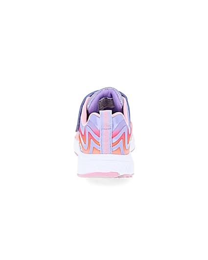 360 degree animation of product Girls Skechers pink trainers frame-9