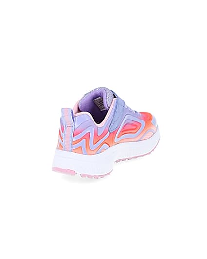 360 degree animation of product Girls Skechers pink trainers frame-11