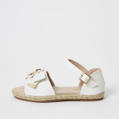 river island white sandals