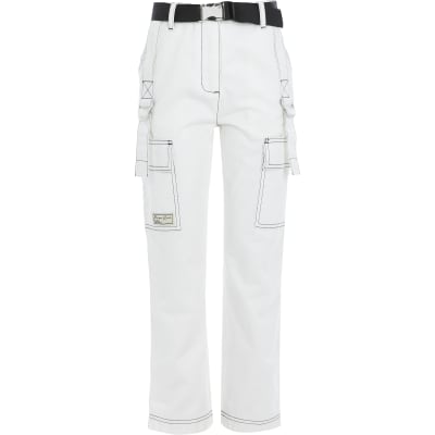 white trouser suit river island