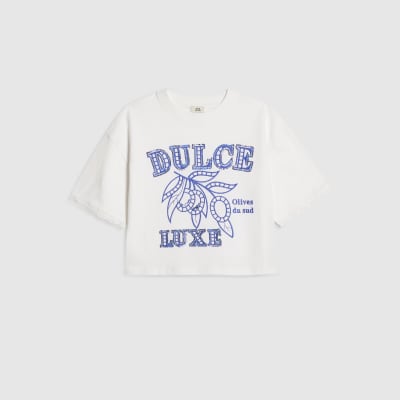 Girls White Dulce T-Shirt