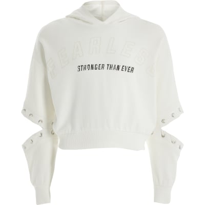 river island white sweatshirt