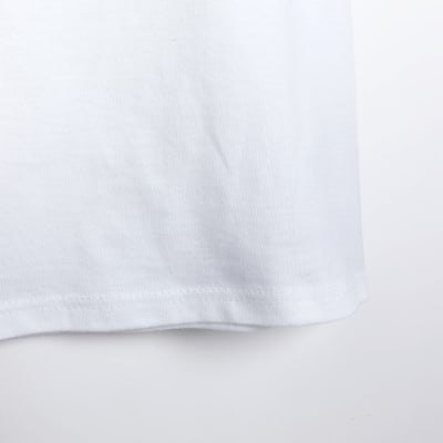 Girls White Flower Corsage T-shirt