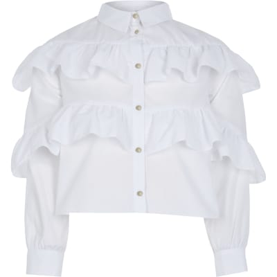 akiki big frill shirt/ white 一番最安 - dcsh.xoc.uam.mx