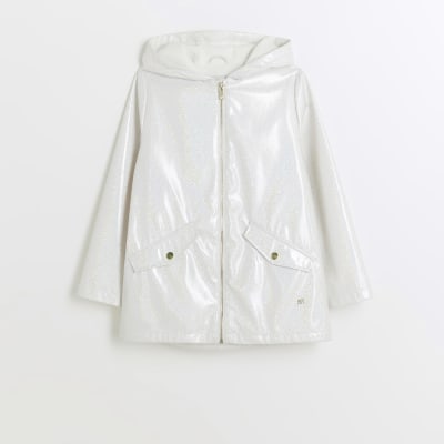 Girls shops glitter raincoat