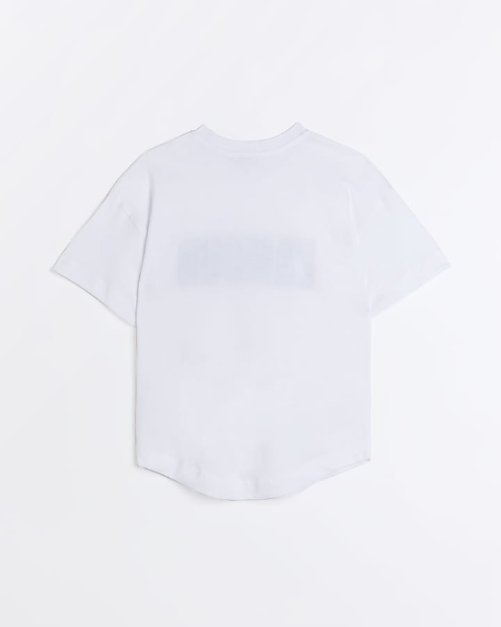 Girls White Graphic T-shirt