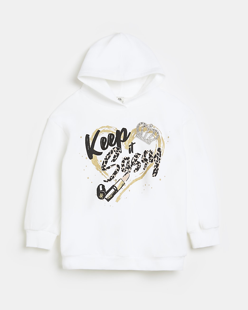 Girls white 'Keep It Sassy' hoodie