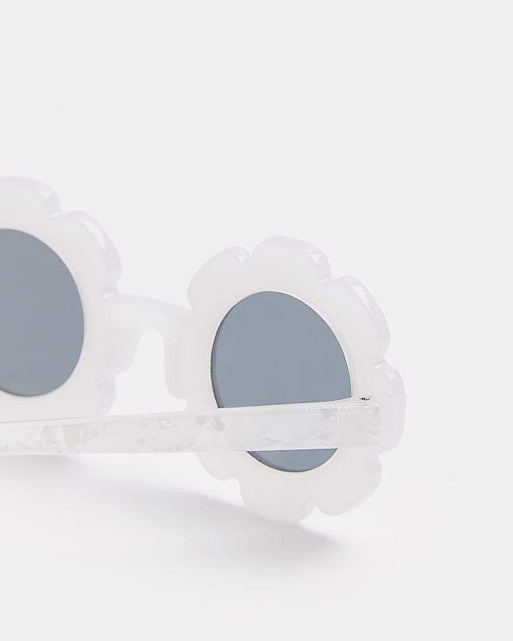 Girls white quartz flower sunglasses