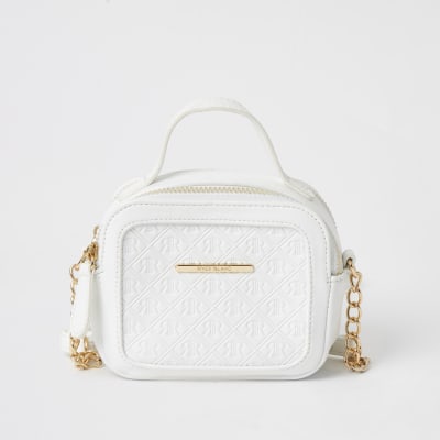 girls white handbag