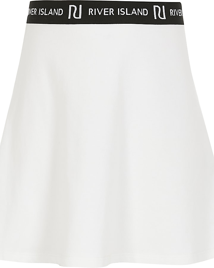 Girls white RI skirt