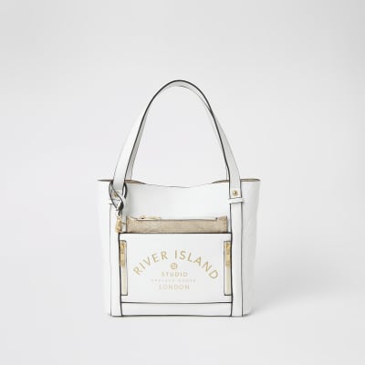 girls white handbag