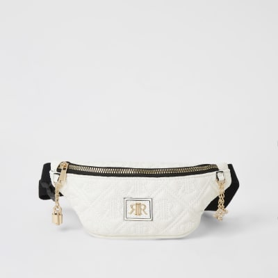 river island black bum bag