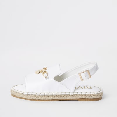 girls white sandals size 2