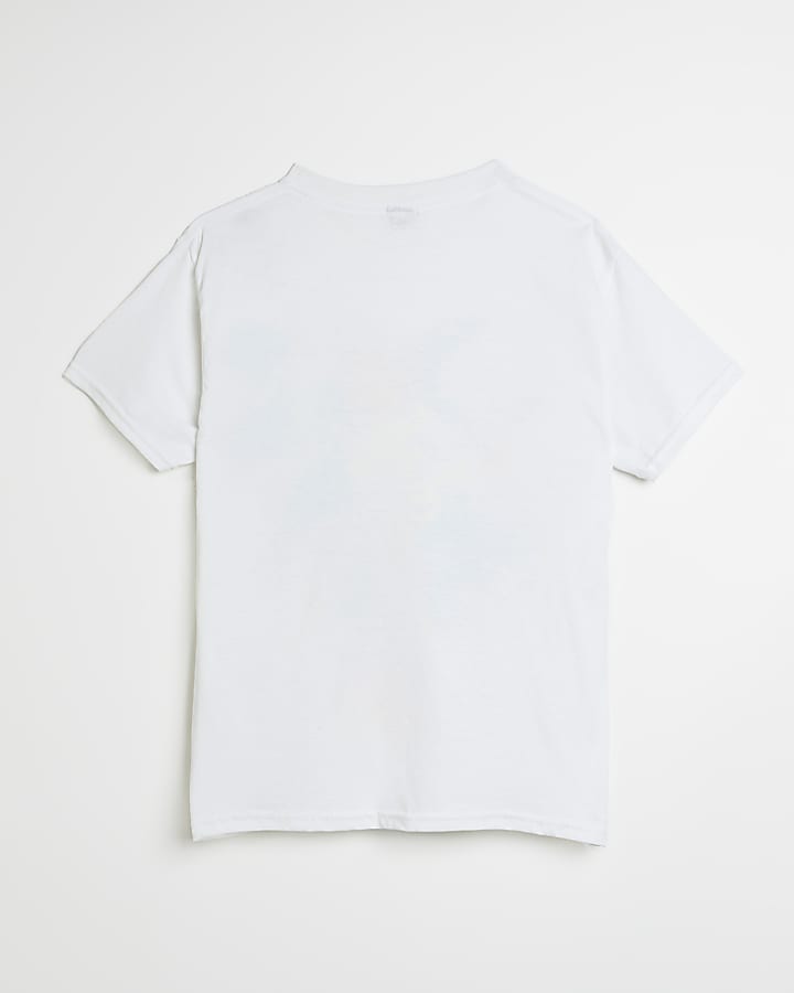 Girls white turtle print t-shirt