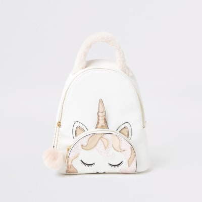 white unicorn backpack