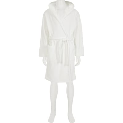 girls white dressing gown