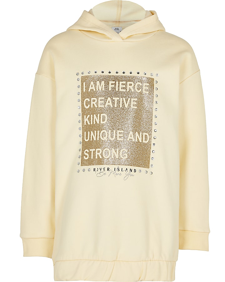 Girls yellow 'Fierce' sweatshirt