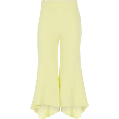 frill flared trousers