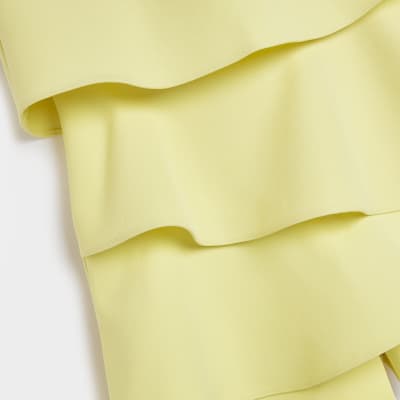 Girls yellow frill layered Playsuit