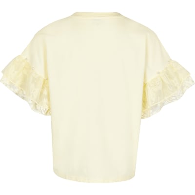 yellow frill sleeve top