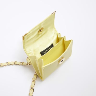 Girls yellow Lion head chain purse