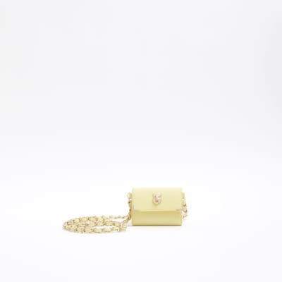 Girls yellow Lion head chain purse