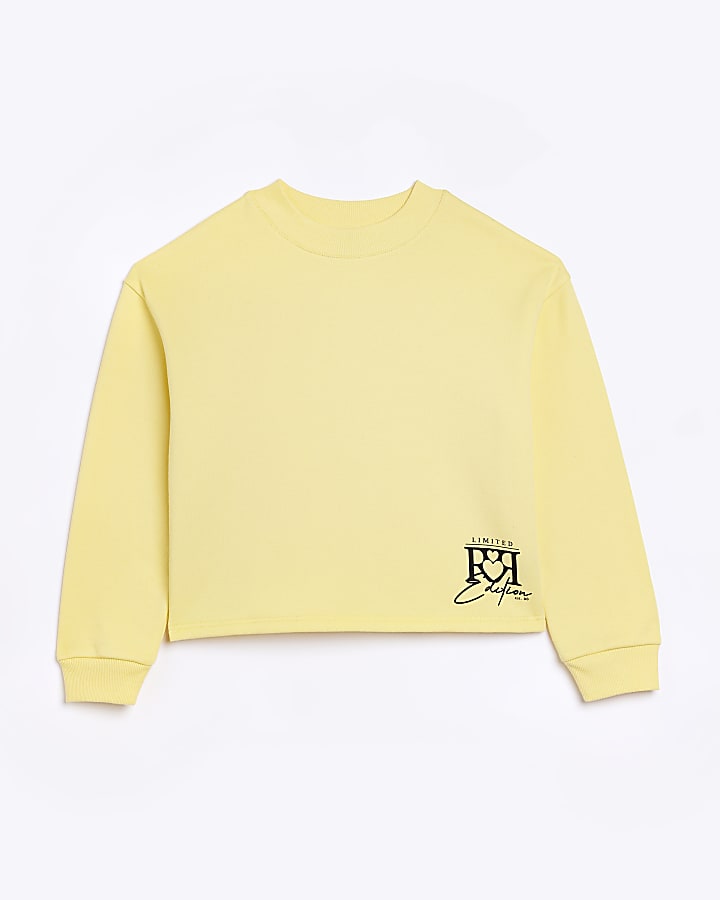 Girls yellow long sleeve sweatshirt