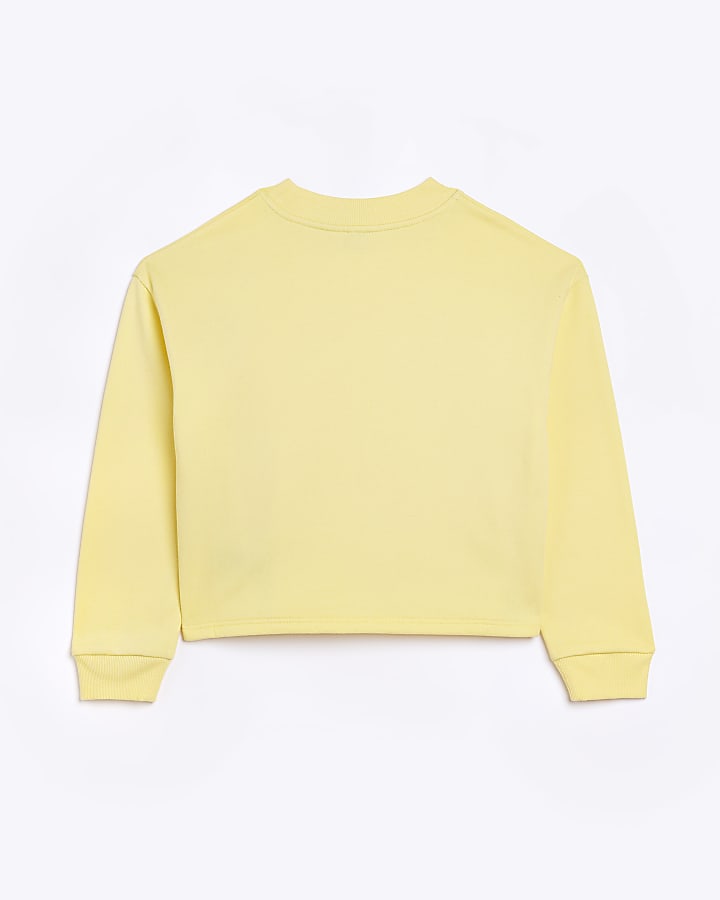 Girls yellow long sleeve sweatshirt