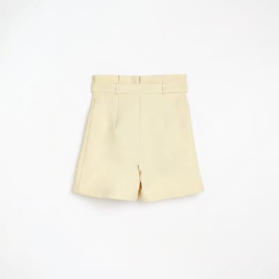 Girls yellow paperbag shorts