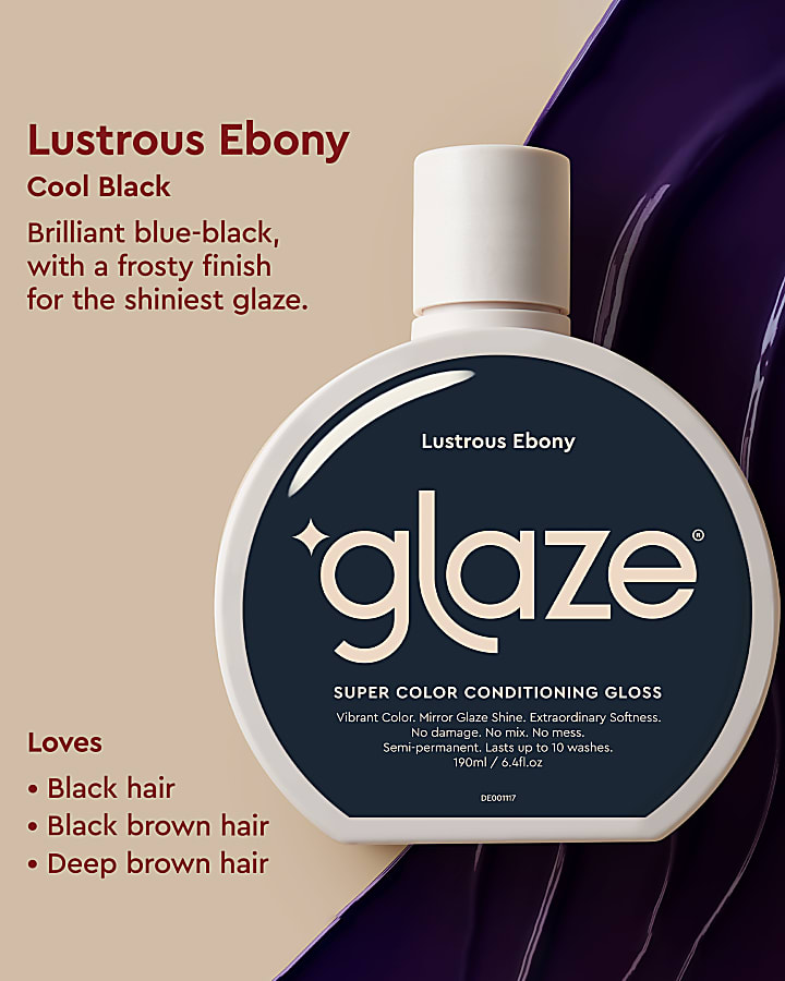 Glaze Colour Conditioning Ebony 190ml