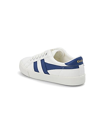 360 degree animation of product Gola Classics blue Tennis Mark Cox trainers frame-6