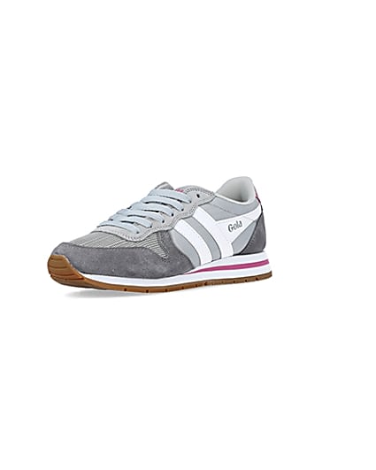 360 degree animation of product Gola grey colour block trainers frame-0