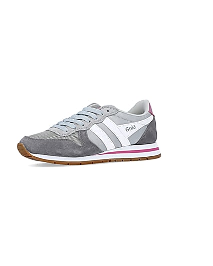 360 degree animation of product Gola grey colour block trainers frame-1