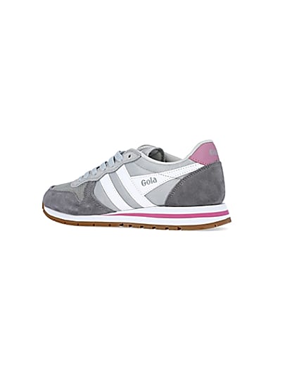 360 degree animation of product Gola grey colour block trainers frame-5