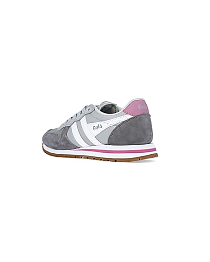 360 degree animation of product Gola grey colour block trainers frame-6