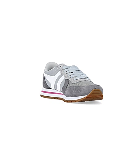 360 degree animation of product Gola grey colour block trainers frame-19