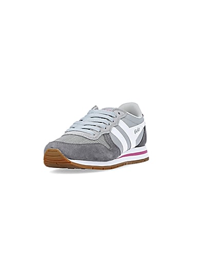 360 degree animation of product Gola grey colour block trainers frame-23