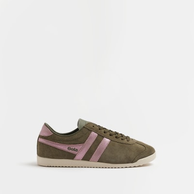 pink and khaki trainers