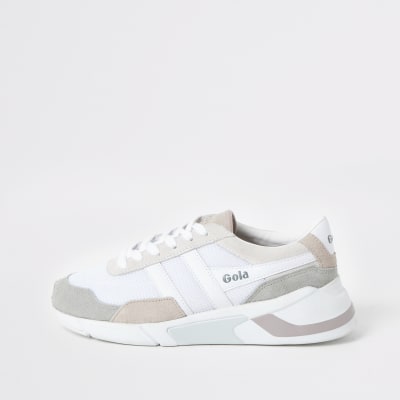 Gola white print Eclipse runner trainers